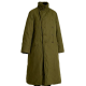 Olive Green Longline Double-Breasted Padded Winter Coat
